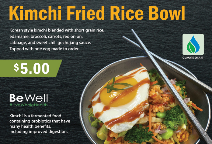 Try our all new Kimchi Fried rice Bowl! 